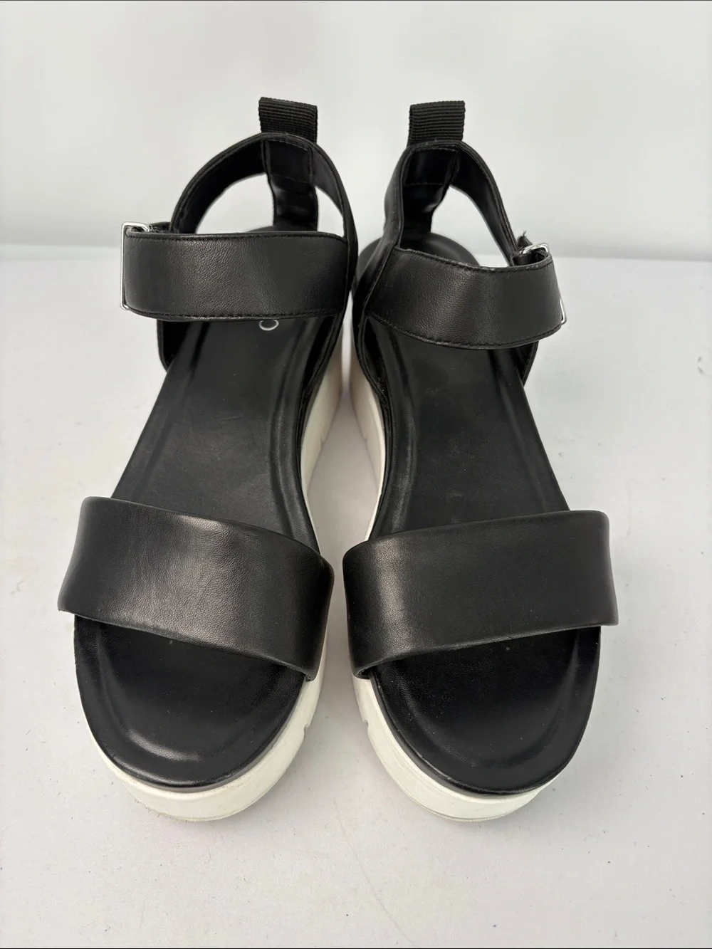 ☘️ Franco Sarto L-vanjie Black Platform Sandal with White Sole